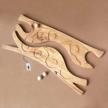 Load image into Gallery viewer, wooden-river-cooperative-game-in-light-wood-with-three-wooden-balls