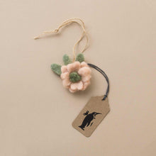 Load image into Gallery viewer, little-felt-flower-topper-pink-pansy-with-twine-hanging-loop