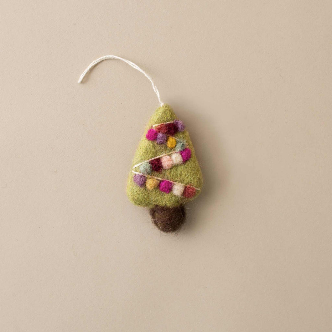 Little Felted Tree Ornament | Lime - Christmas - pucciManuli