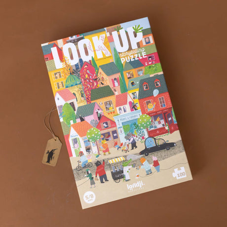 look-up-100-piece-interactive-puzzle-box-with-a-town-full-of-colorful-buildings-and-animal-townspeople