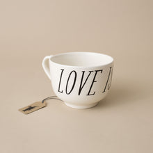 Load image into Gallery viewer, love-is-love-cup-with-handle-white-with-black-words