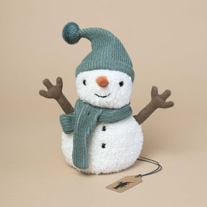 plush-snowman-with-green-hat-and-scarf