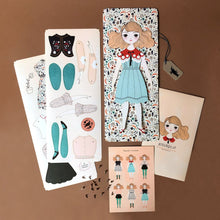 Load image into Gallery viewer, magnolia-paper-doll-kit-punch-out-outfit-pages