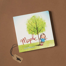 Load image into Gallery viewer, maple-board-book-girl-next-to-tree