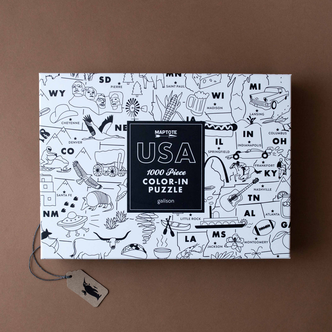 Maptote USA Color-In 1000pc Puzzle - Puzzles - pucciManuli