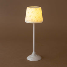Load image into Gallery viewer, powder-pink-floor-lamp-shown-illuminated