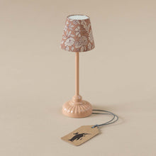 Load image into Gallery viewer, pale-pink-lamp-stand-with-pink-floral-shade