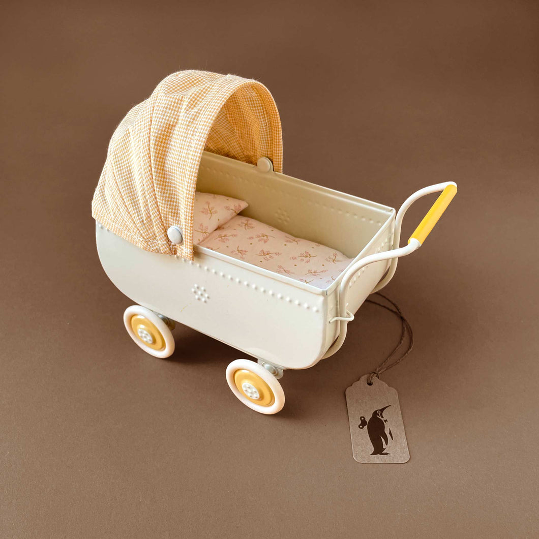 Matchbox Mouse Accessories | Pram - Dusty Yellow - Dolls & Doll Accessories - pucciManuli