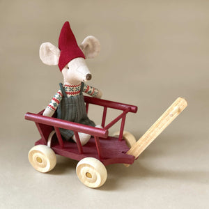 Matchbox Mouse Accessories | Wagon - Red - Dolls & Doll Accessories - pucciManuli