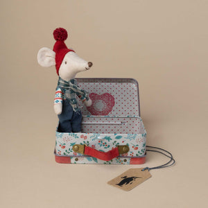 little-mouse-boy-with-blue-dungarees-and-red-hat-standing-in-an-open-metal-suitcase-with-floral-pattern