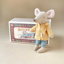 Load image into Gallery viewer, Matchbox Mouse Big Brother | Yellow Checked Shirt - Pretend Play - pucciManuli