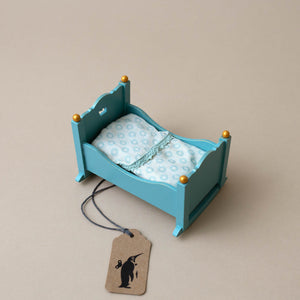 Matchbox Mouse Furniture | Baby Cradle - Blue - Pretend Play - pucciManuli
