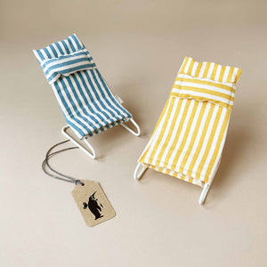 Matchbox Mouse Furniture | Beach Lounge Chairs (Set of 2) - Dolls & Doll Accessories - pucciManuli