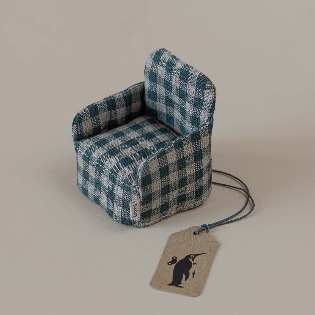 forest-green-gingham-matchbox-mouse-arm-chair