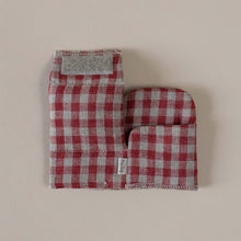 Load image into Gallery viewer, red-gingham-arm-chair-shown-flat