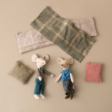 Load image into Gallery viewer, Matchbox Mouse Grandparents | Blue Accents - Dolls &amp; Doll Accessories - pucciManuli