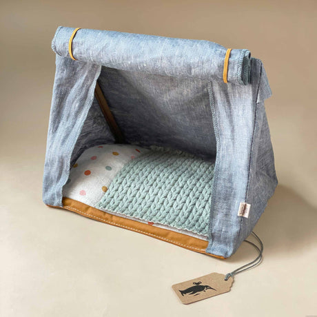 Matchbox Mouse Tent | Chambray - Dolls & Doll Accessories - pucciManuli