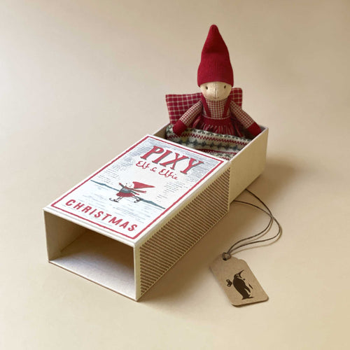 Matchbox Pixy | Elfie with Red Checkered Pillow