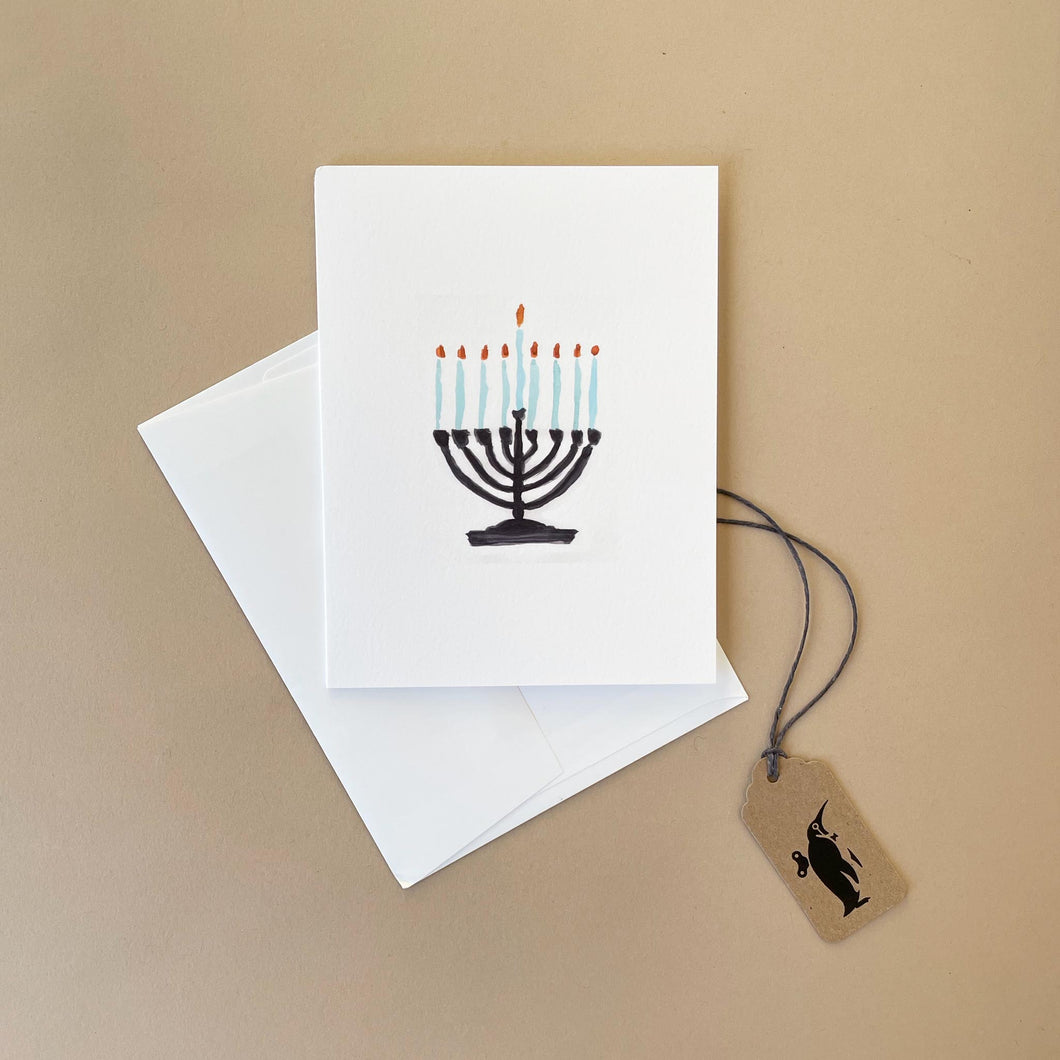 menorah-greeting-card-menorah-on-white-background-with-blue-candles