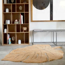 Load image into Gallery viewer, Washable Monstera Rug | Honey - Home Decor - pucciManuli