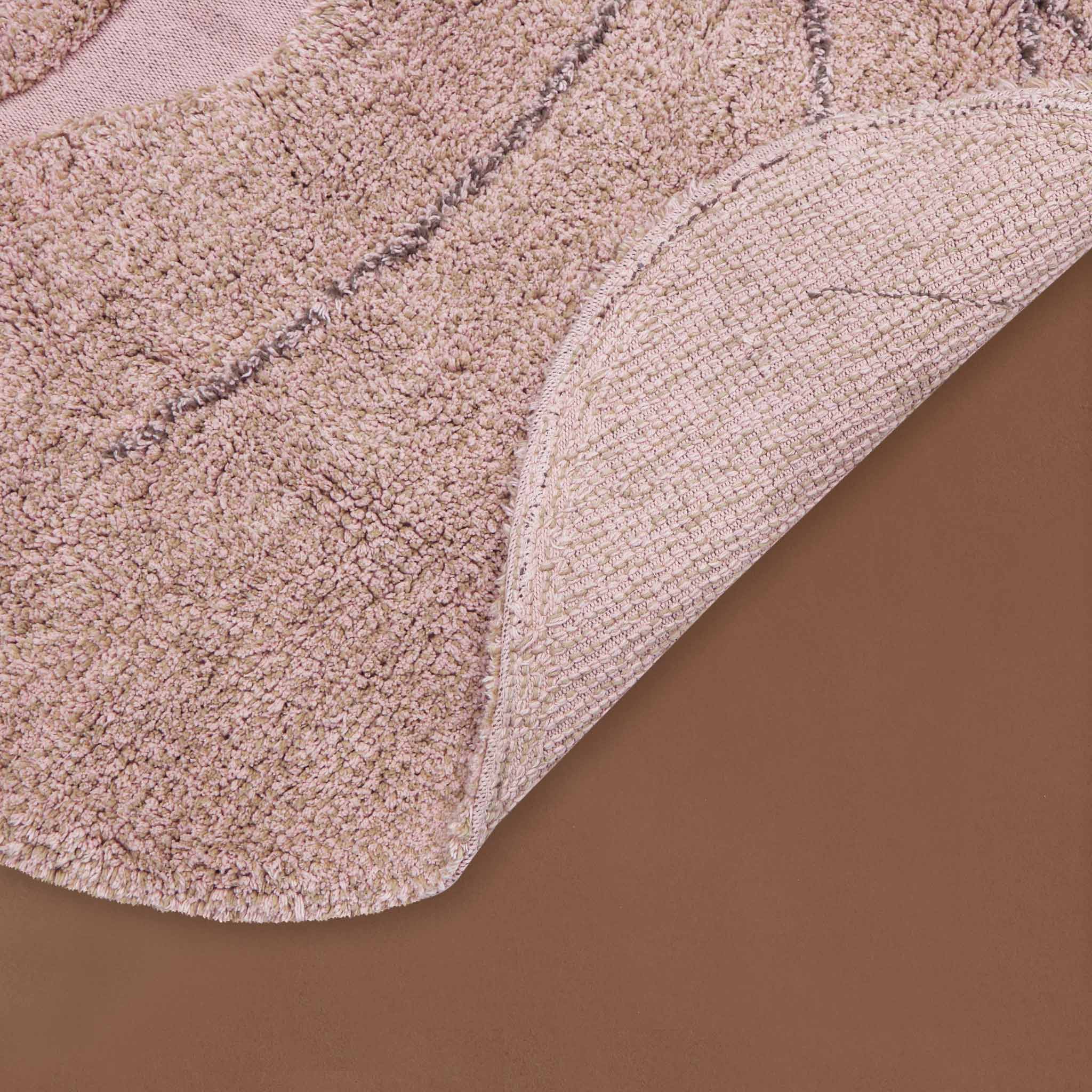 blush of rose monstera Washable Monstera Rug