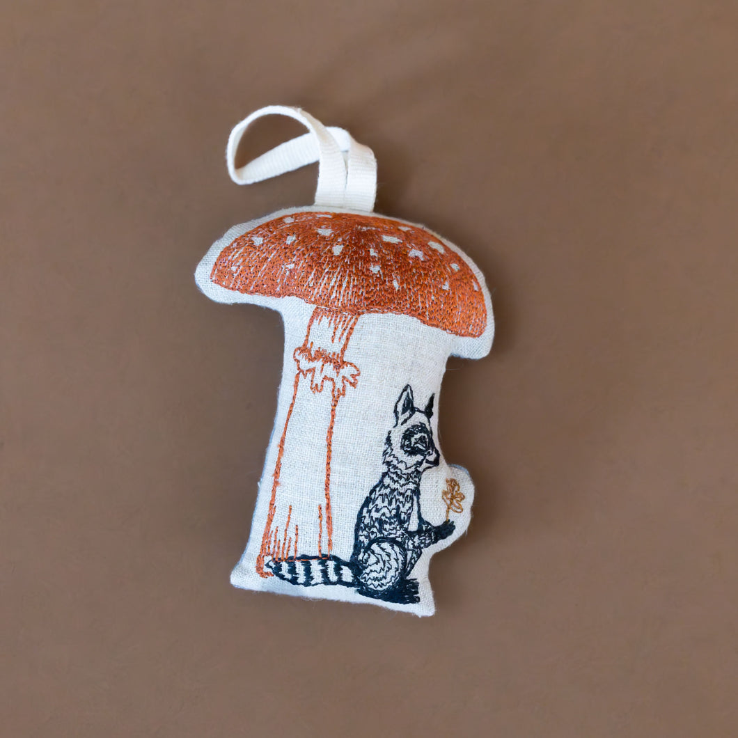 mushroom-raccoon-embroidered-ornament