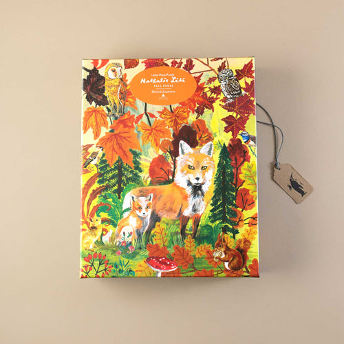 nathalie-lete-fall-foxes-1000-piece-puzzle-kit-showing-fall-green-orange-and-red-colors