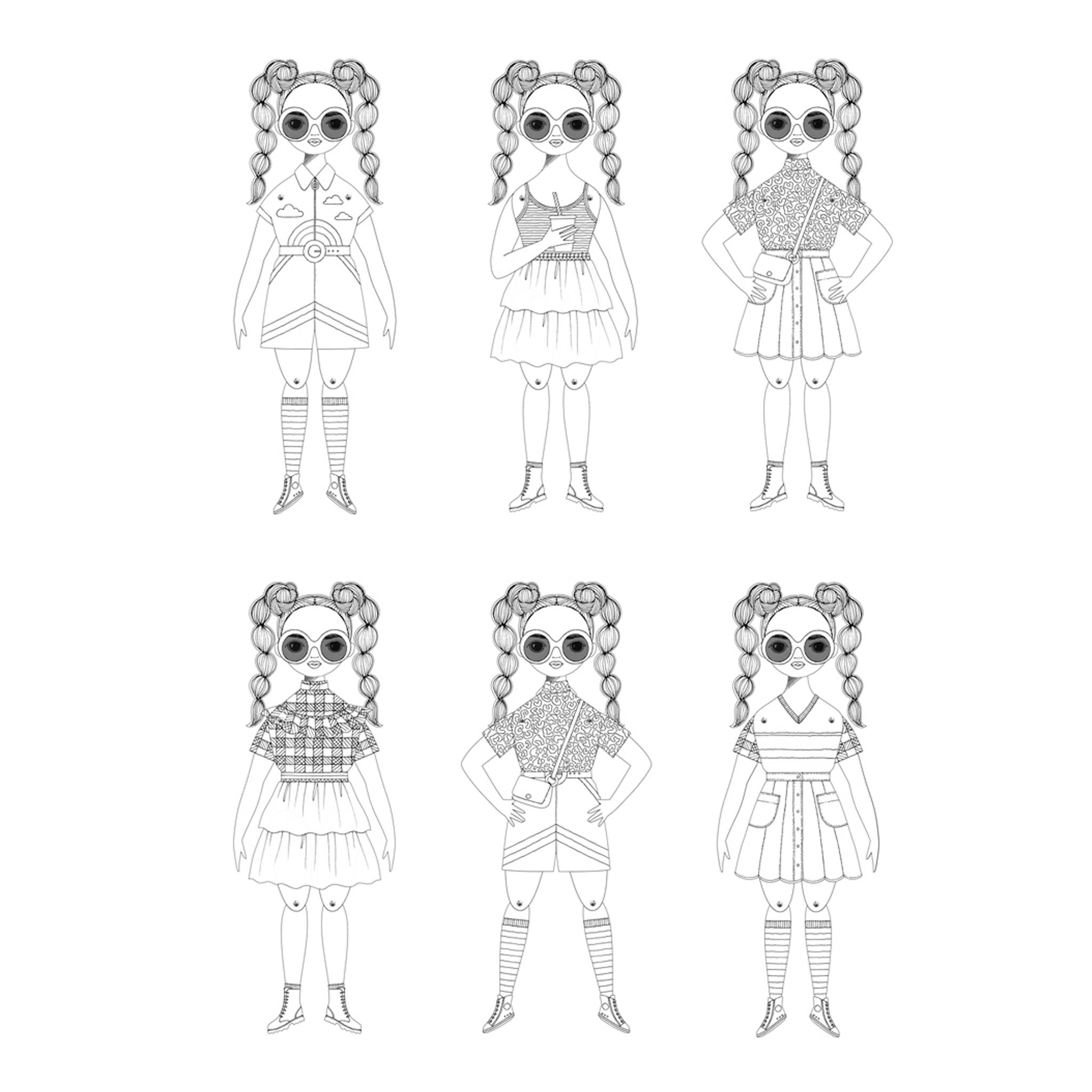 Nellie Paper Doll Coloring Kit - Arts & Crafts - pucciManuli