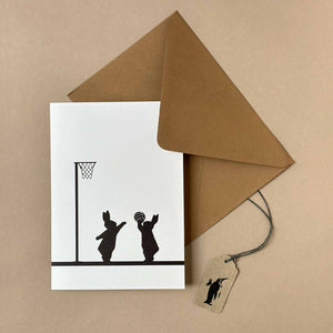 Netball Rabbit Greeting Card