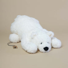 Load image into Gallery viewer, polar-bear-lying-on-stomach-plush