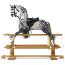 Load image into Gallery viewer, white-speckled-horse-on-wooden-stand
