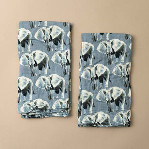 two-cool-grey-folded-burp-cloths-with-standing-elephant-pattern