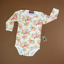 Load image into Gallery viewer, organic-cotton-long-sleeve-onesie-vintage-floral