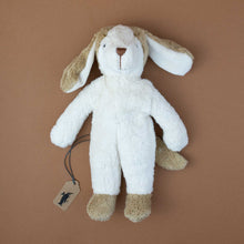 Load image into Gallery viewer, organic-cotton-puppy-stuffed-animal-white-with-brown-ears-feet-and-tail