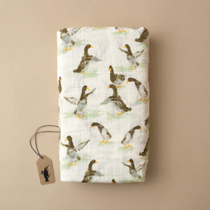 Organic Cotton Swaddle | Duck - Baby (Lovies/Swaddles) - pucciManuli