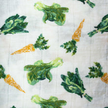 Load image into Gallery viewer, detail-of-carrot-and-lettuce-pattern-on-white-background