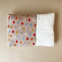 Load image into Gallery viewer, pillow-mostly=polka-spot-with-fuzzy-white-fabric-on-one-side