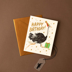 Ostrich Birthday Greeting Card - Greeting Cards - pucciManuli