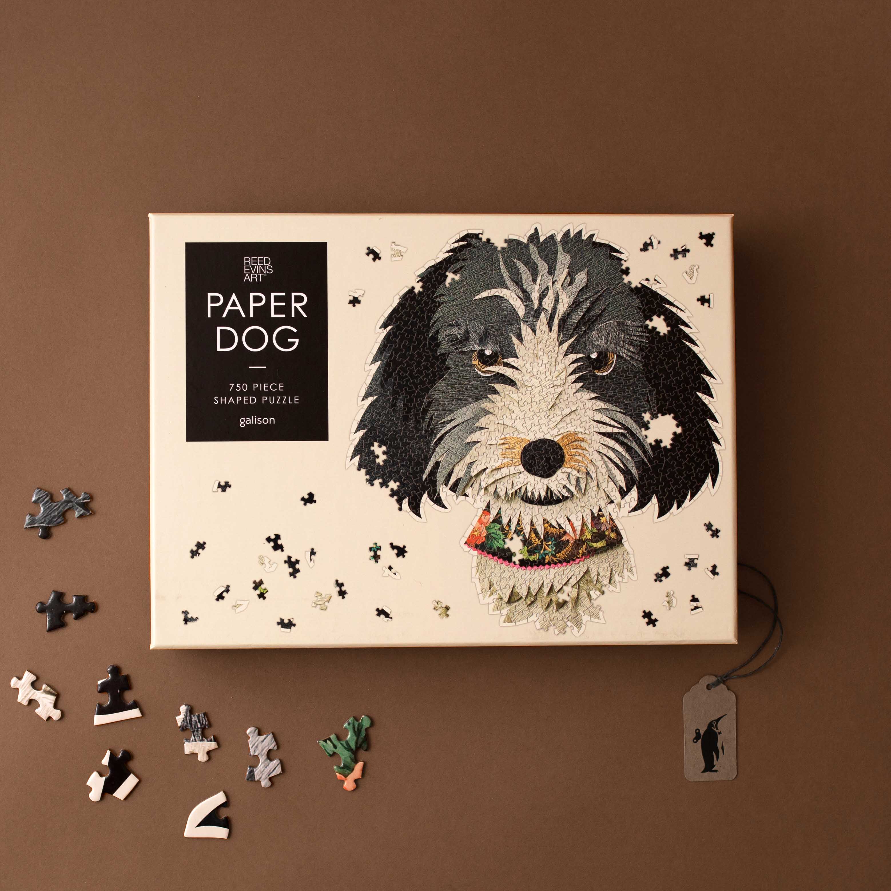 Paper Dogs 750 Piece Shaped Puzzle - Galison