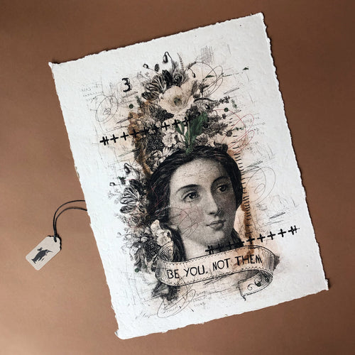 be-you-not-them-paper-print-with-woman-and-florals-illustration