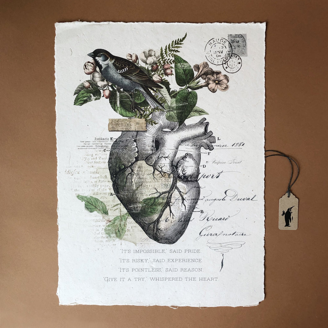 it's-impossible-said-pride-paper-print-with-illustrated-anatomical-heart-and-bird