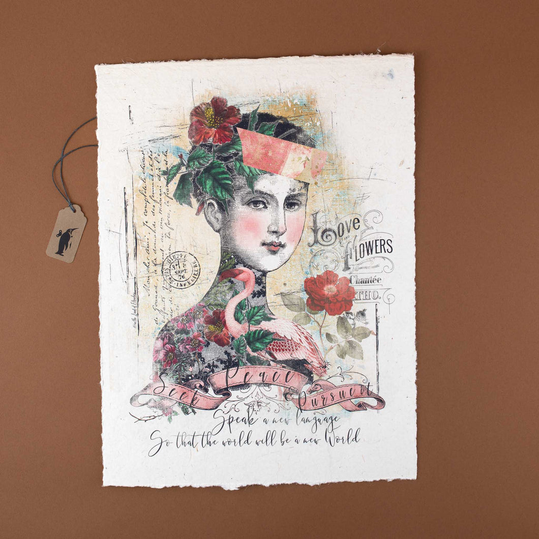 handmade-paper-with-illustration-of-a-womans-portrait-sorrounded-by-flowers