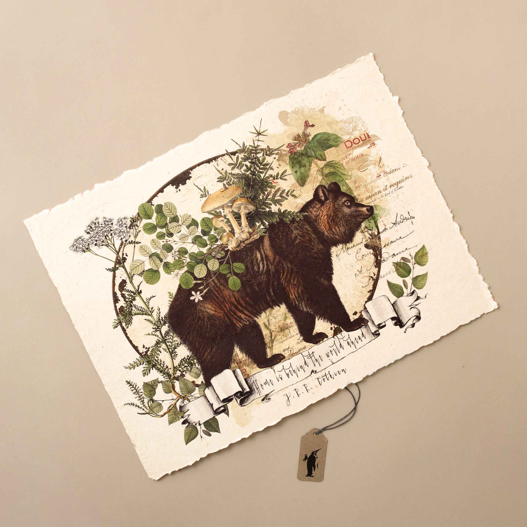 brown-bear-with-trees-and-mushrooms-growing-on-back-with-inky-frame-and-quote-ribbon