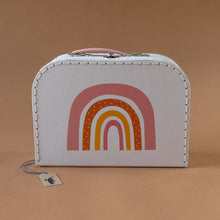 Load image into Gallery viewer, large-illustrated-rainbow-suitcase-with-peach-handle