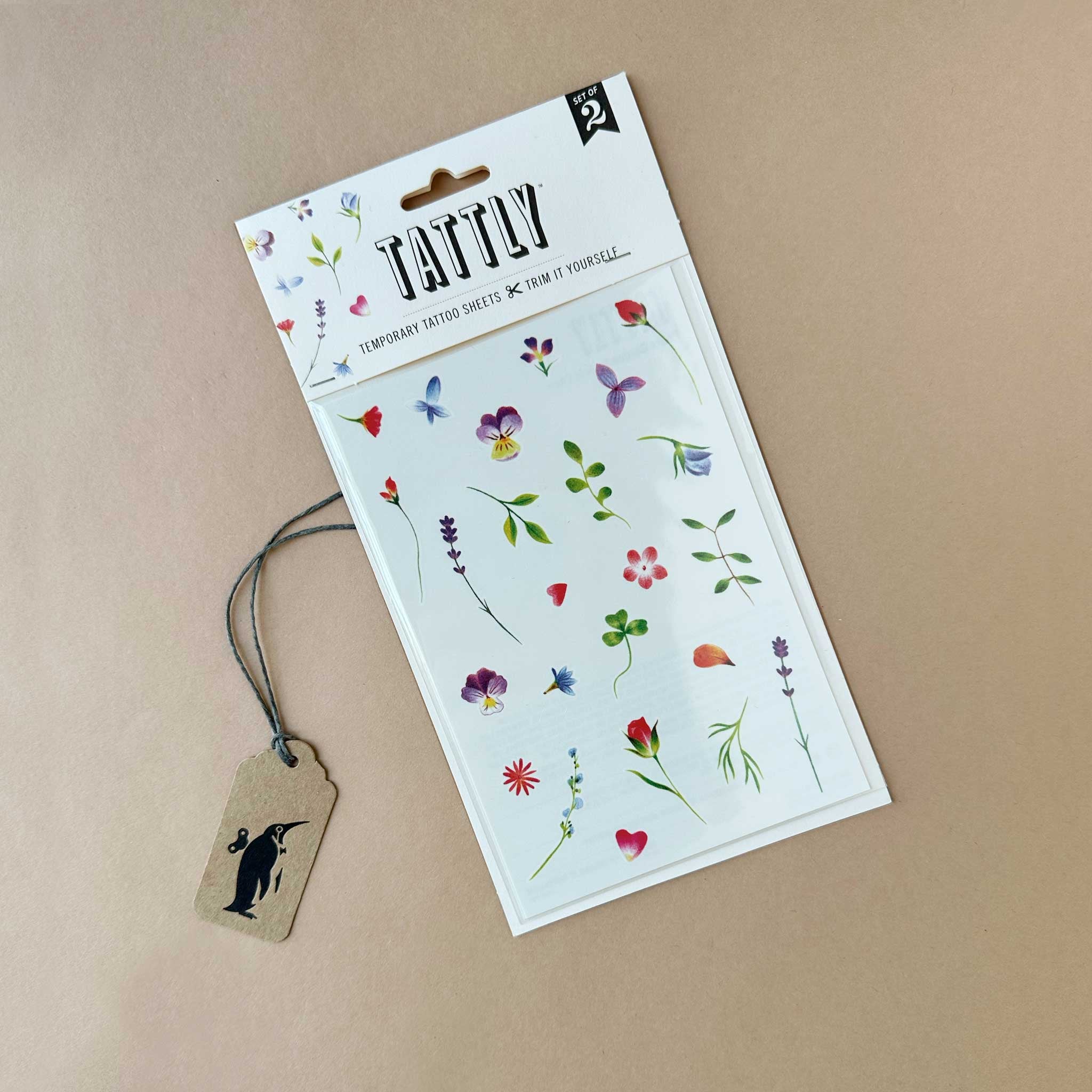 Petite Garden Temporary Tattoo Sheet