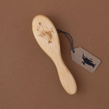 Load image into Gallery viewer, small-wooden-brush-with-bird-engraved