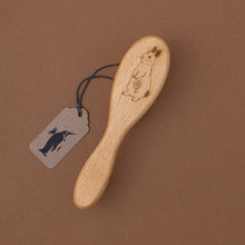 Load image into Gallery viewer, small-wooden-brush-with-bunny-engraving