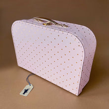 Load image into Gallery viewer, pink-with-gold-spots-and-clasp-suitcase