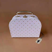 Load image into Gallery viewer, pink-with-gold-clasp-and-spots-suitcase