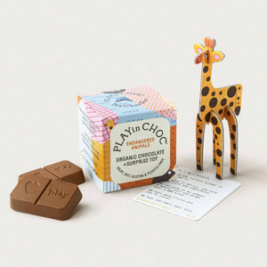 built-giraffe-toy-unwrapped-chocolates-on-display